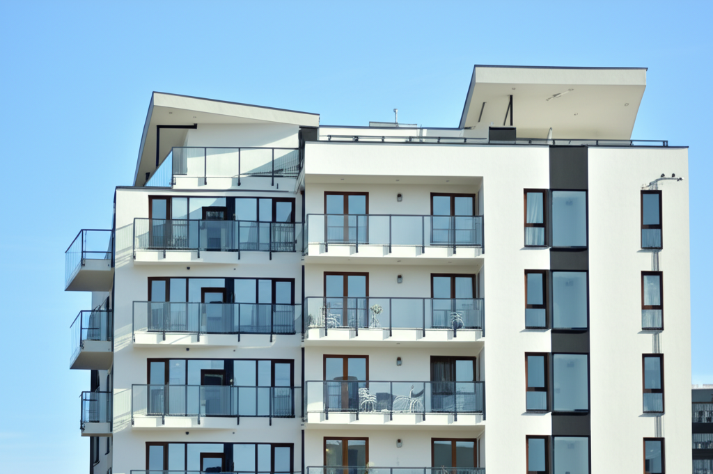 Modern apartment building